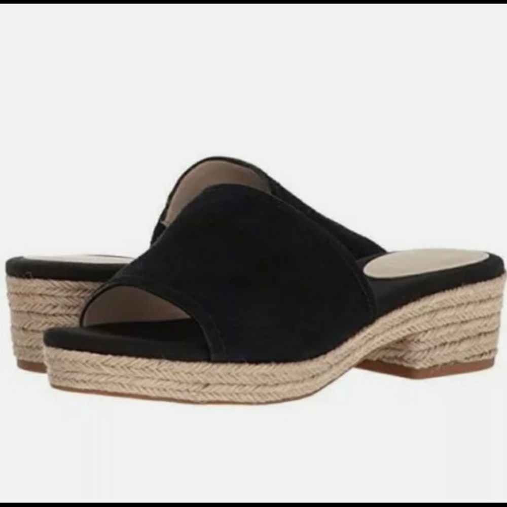 Cole Haan suede black slide